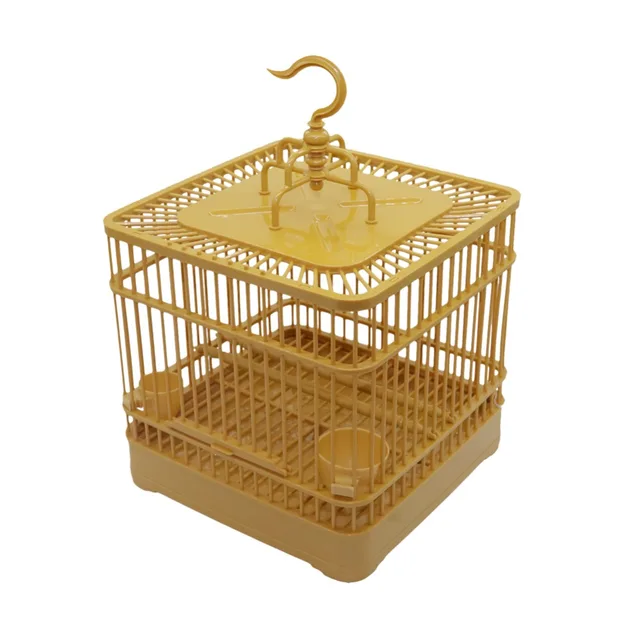 Assembly Bird Cage With Feeder And Waterer Small Pet Bird Full Set Of Plastic Bird House Thrush Parrot Cage 23x23x22cm 4