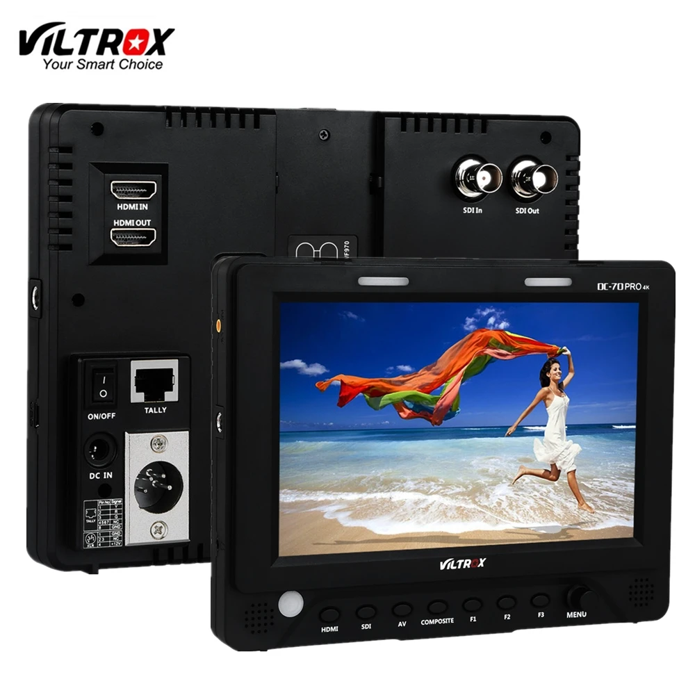 Видеомонитор Viltrox с дисплеем 4K IPS HD SDI/HDMI/AV 7 дюймов 1920x1200 пикселей для цифровых