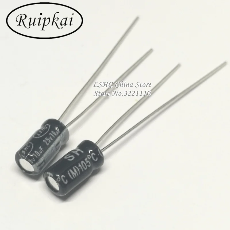 50pcs 10UF 25V 4X7mm Aluminum Electrolytic Capacitor 25V 10UF 4*7mm SH