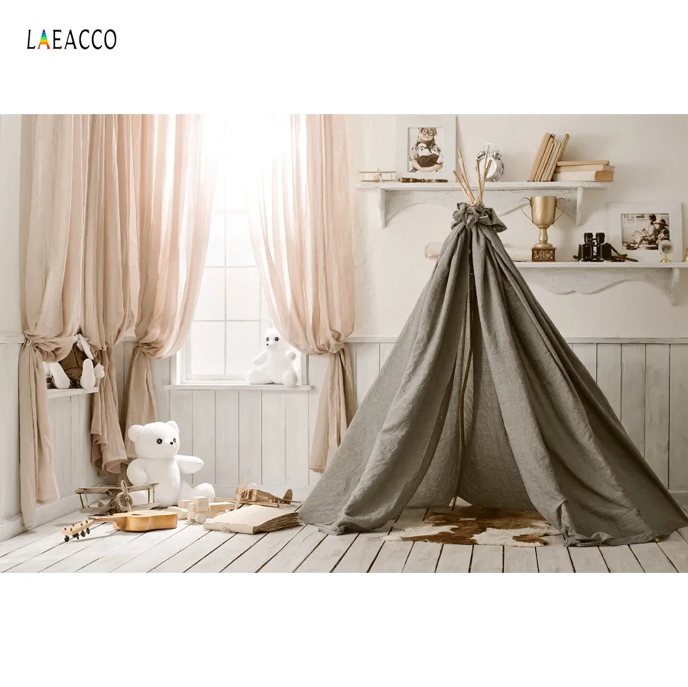 Laeacco тент вигвам Детские вечерние серые настенные флаги Одеяло Подушка Boudoir
