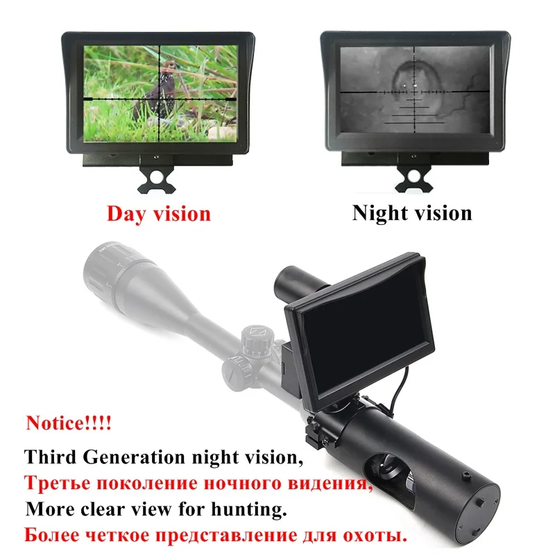 

200M New Third Generation Night Vision Riflescope Hunting Day and Night Riflescope Tactical Digital Infrared Night Hunting Scope
