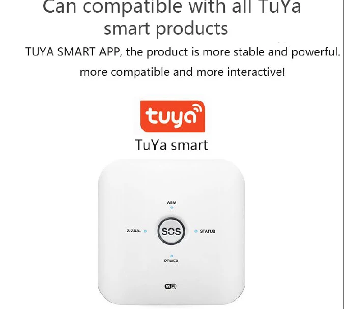 Умный wifi Tuya приложение дистанционное управление GSM домашняя охранная сигнализация комплект SOS Кнопка IP видеокамера работает с Alexa Google Home