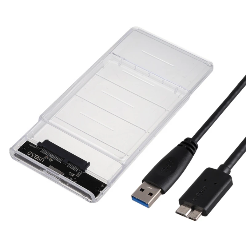 2 5 дюймов прозрачный жесткий диск SSD чехол адаптера Sata для USB 3 0 Бесплатная Гбит/с