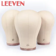 Leeven мягкая пробковая Брезентовая головка с настоящим брезентовым материалом снаружи для изготовления париков/голова уток парик и закрытие манекена голова