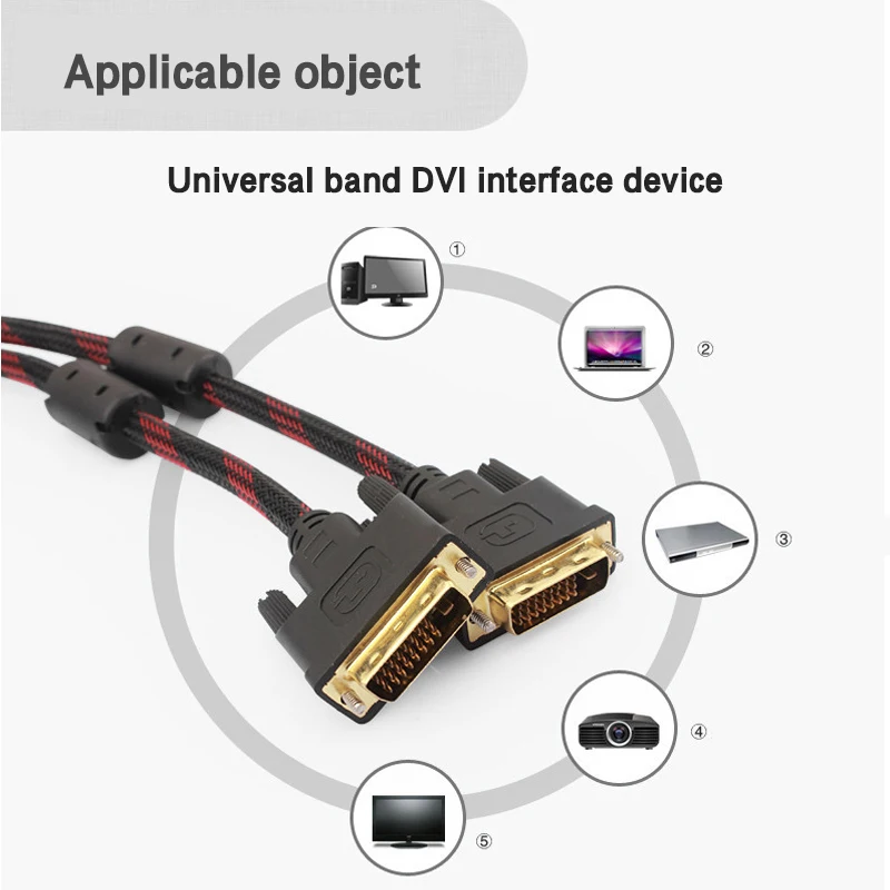 Высокоскоростной Кабель-адаптер 1 5 м DVI D DVI-D 24 Pin Dual Link HD 1080P TV To для монитора с
