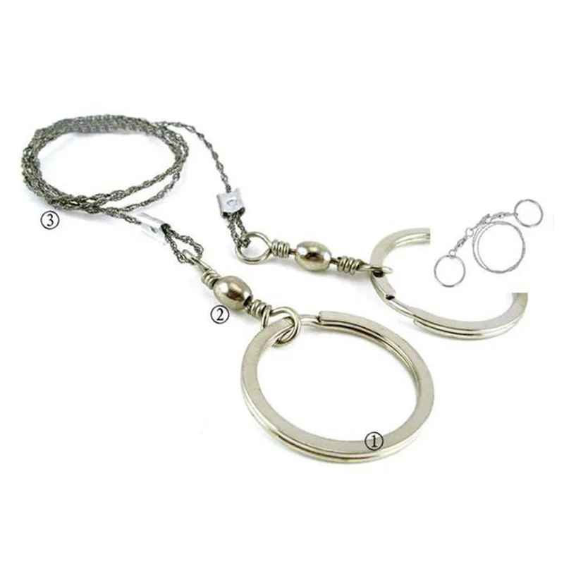 

Field Survival Stainless Wire Saw Hand Chain Saw Cutter Outdoor Emergency Fretsaw Camping Hunting Wire Saw Survival Tool