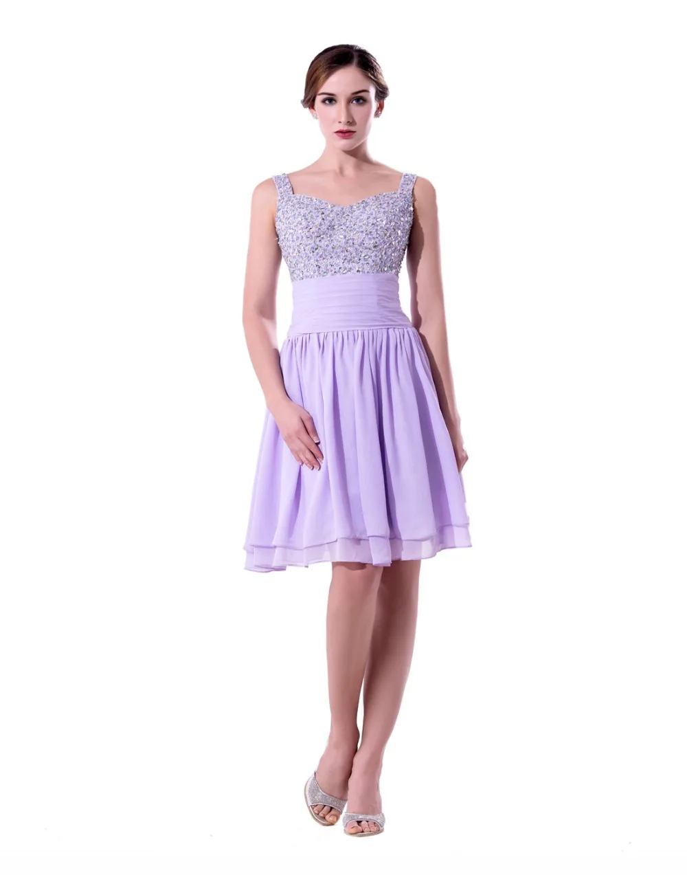 Maid of Honor Dresses Purple Short