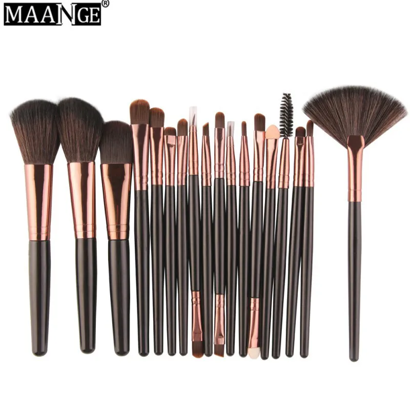 Makeup Brushes Set Powder Foundation Blush Eyeshadow Eyeliner Lip Beauty Make up Brush Tools MAANGE 18 Pcs