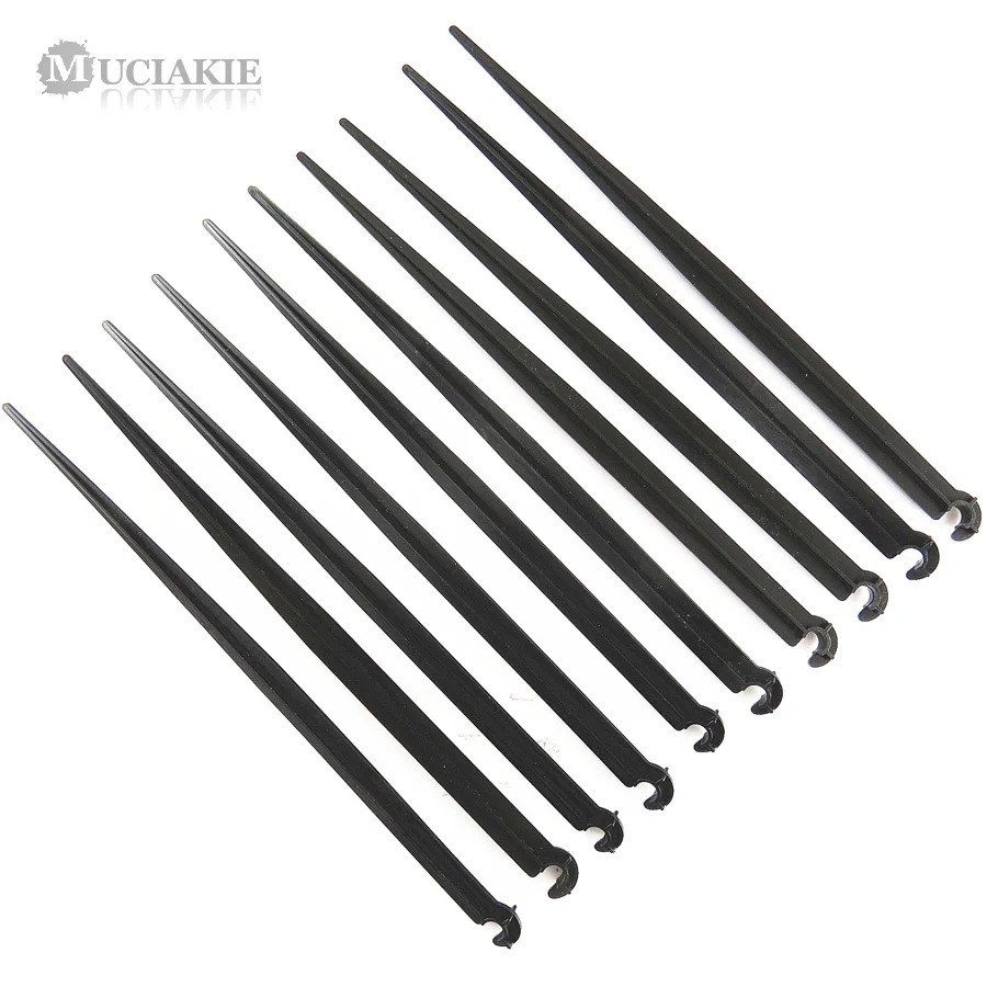 

MUCIAKIE 100pcs 19.5cm Drip Irrigation Stakes Durable Hook Fixed Stems Support Holder for 4/7mm Water Hose Drip Tubing Stakes