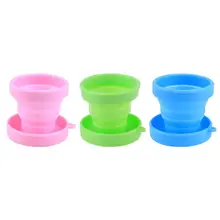 Открытый путешествия силиконовый выдвижной складной tumblerful телескопический складной стаканчик для воды