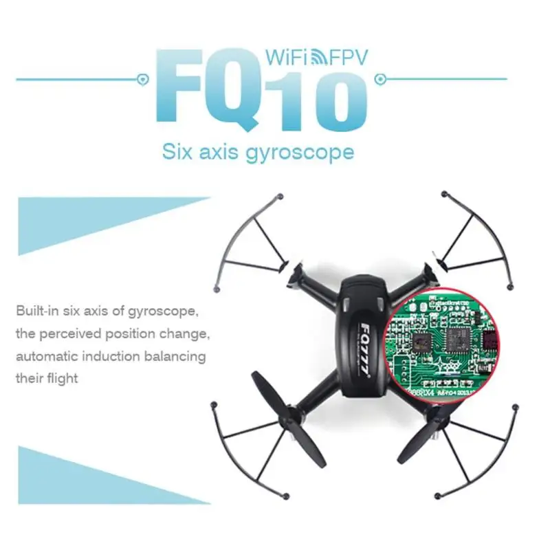 FQ777-FQ10A Карманный Дрон Мини WiFi RC Квадрокоптер FPV 2.0MP 720 P HD камера