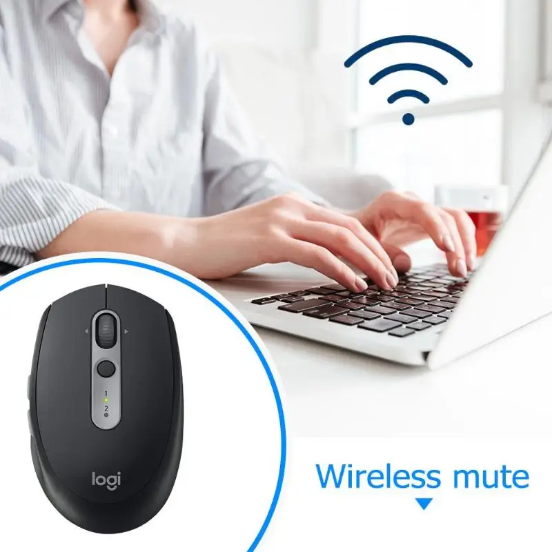 Беспроводная Bluetooth мышь logitech M590 Mute 1000 dpi, 7 клавиш, оптическая Бесшумная компьютерная мышь для настольного ПК