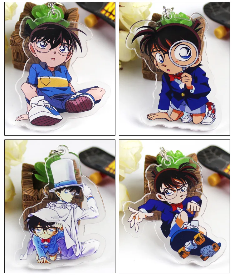 

2019 Japanese Anime Detective Conan Case Closed Acrylic action figure keychain