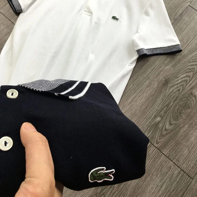 Men Short Sleeve T-Shirt White Color Stripe Sleeve Hot Sale New Arrival Students Running Shirts