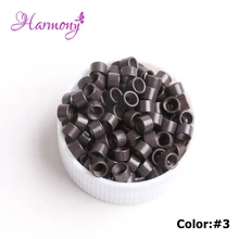 Harmony Plus Hair 4,0 мм 8 бутылок для наращивания волос микроринге микро-звенья кольца Бусины звенья с винтами алюминиевая нить