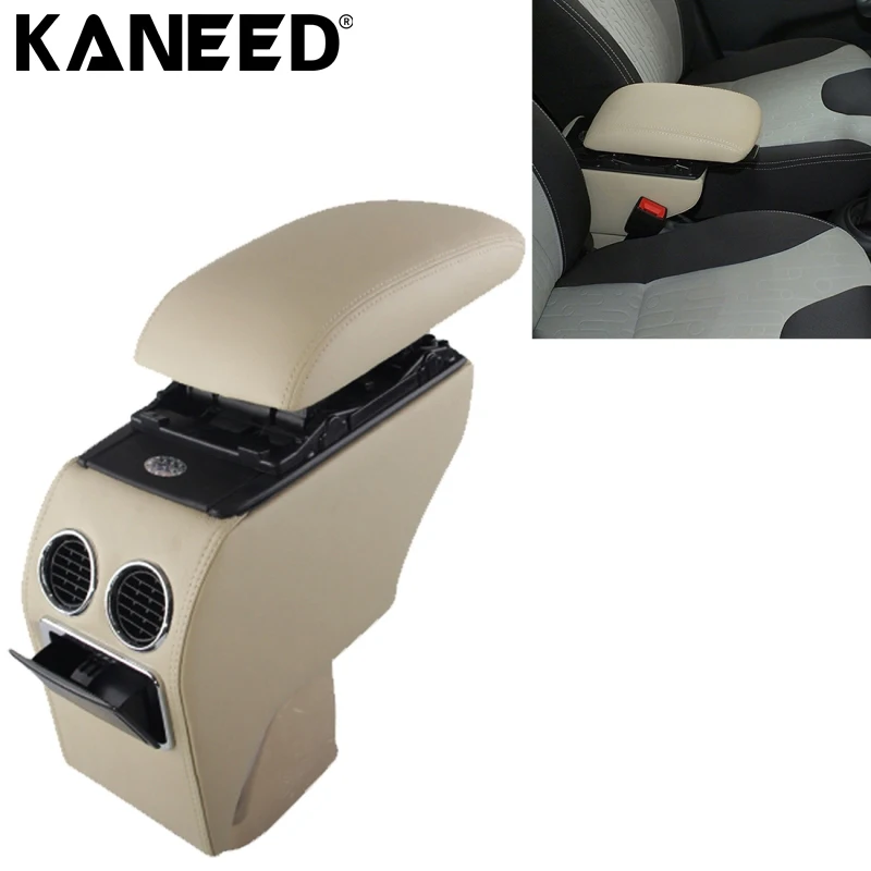 

KANEED Armrest Box for Changan Suzuki Alto Car ABS Leather Wrapped Armrest Box with Fast Charge USB Holes and Cables