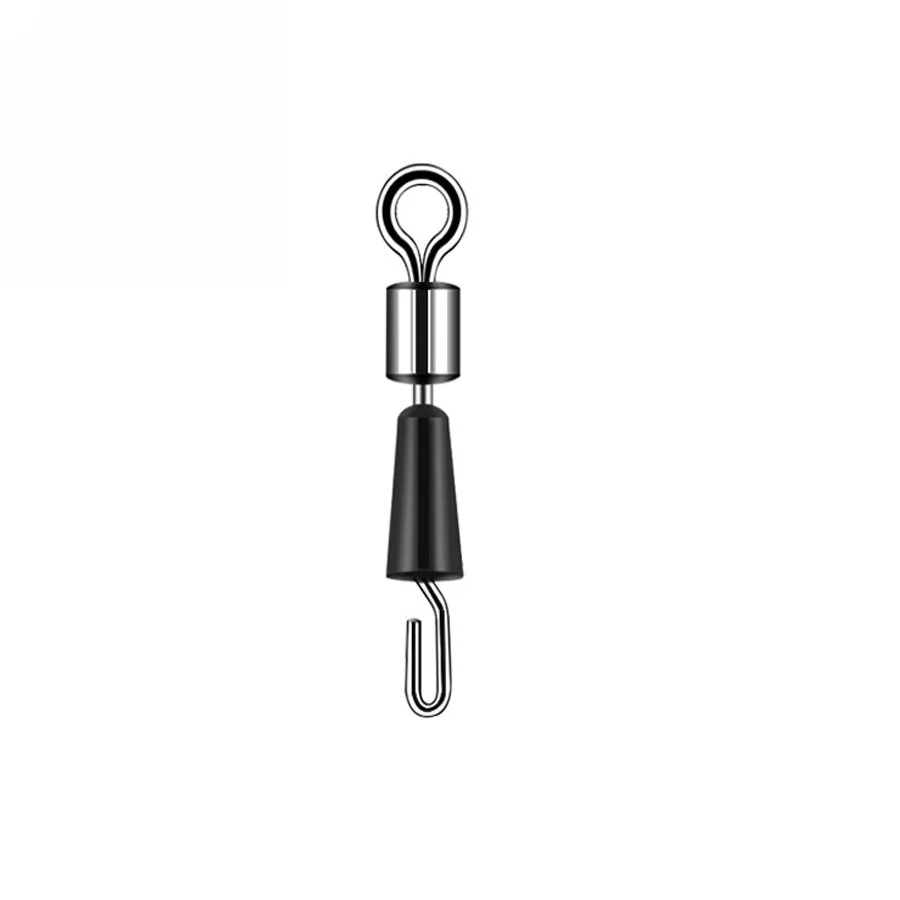 

5/10/20pcs/lot Tippet Line Connector Fishing Rolling Swivel with Safty Snap Connector Fishing Swivel Terminal Tackle