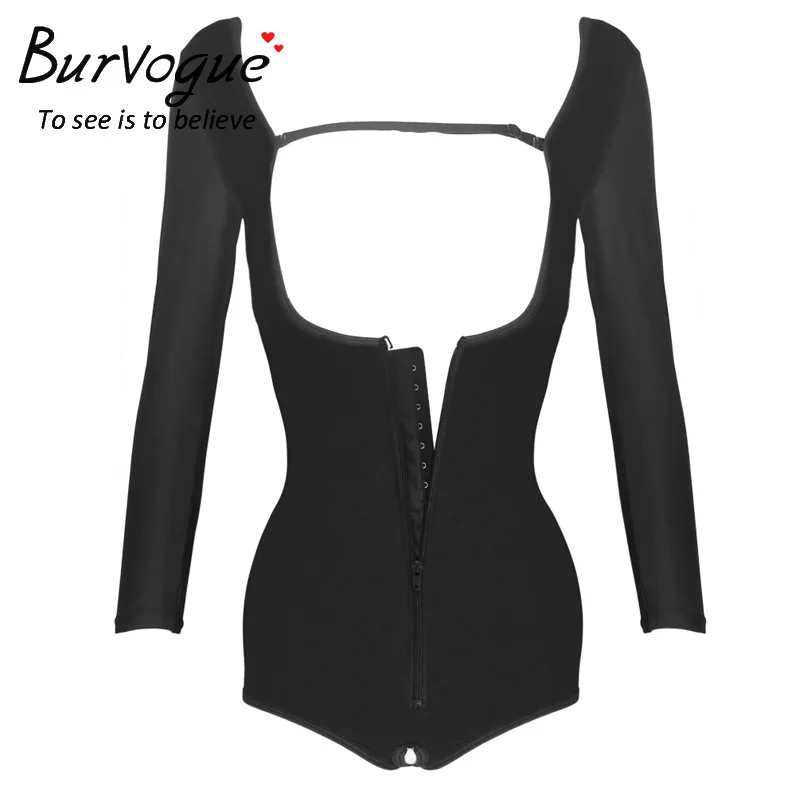Burvogue Hot Women Waist Trainer Arm Compression Bodysuit Body Shaper Women Tops Magic Underbust Butt Lifter Shaper Slimming