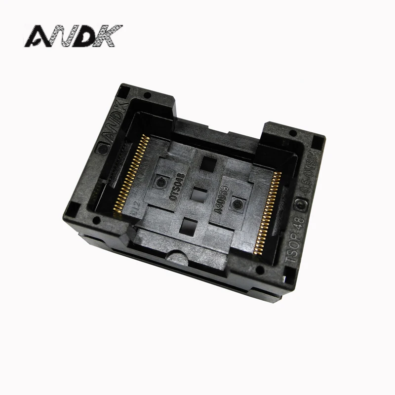 

TSOP48-0.5 Open Top Broad Body Burn in Socket L85 Size14.2*18.4 IC Test Socket Flash Adapter Conversion Block