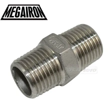 MEGAIRON 1/" шестигранный ниппель M/M Мужской* мужской из нержавеющей стали SS304 резьбовые фитинги 40 мм длина