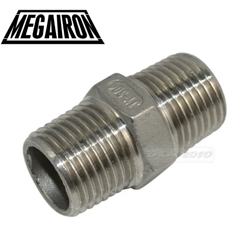 Шестигранная труба MEGAIRON 1/2 дюйма М штекер * Штекер нержавеющая сталь SS304 резьбовые