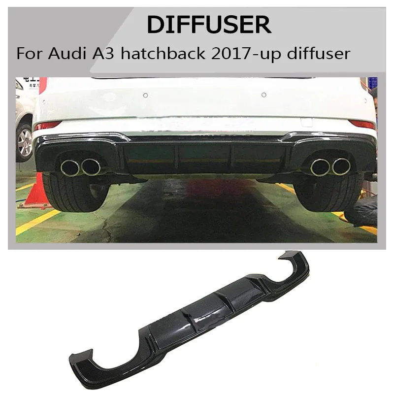 a3 carbon fiber rear diffuser for audi a3 hatchback 2017 up rs stylein
