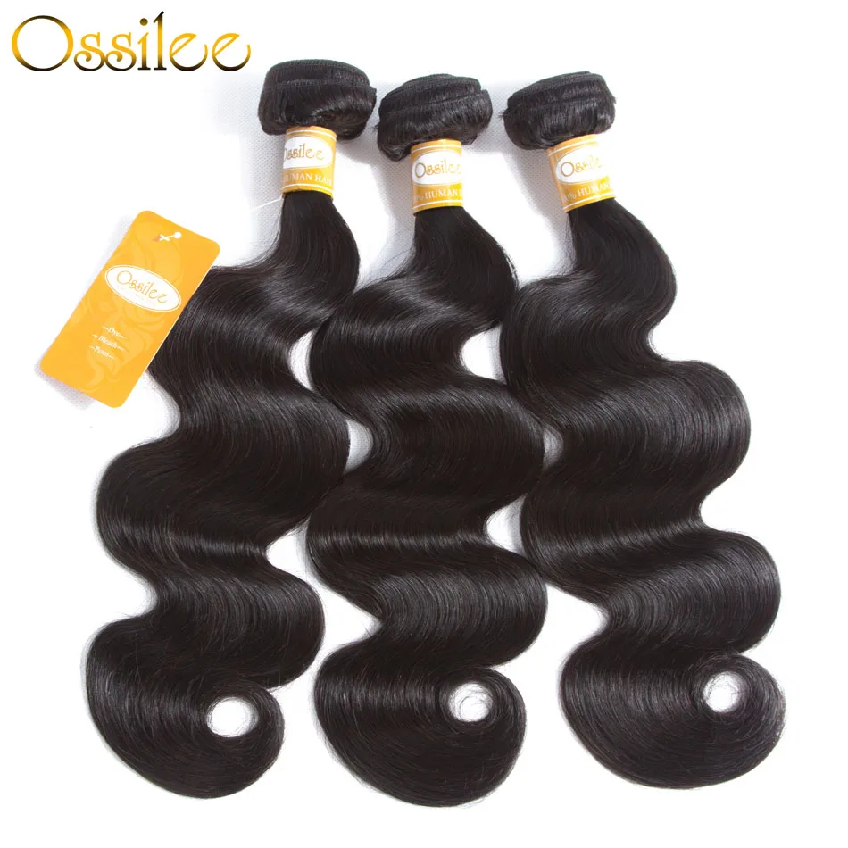 Ossilee Lace Frontal Closure With Bundles Brazilian Body Wave Human Hair Bundles With Closure Remy Hair Bundles With Frontal