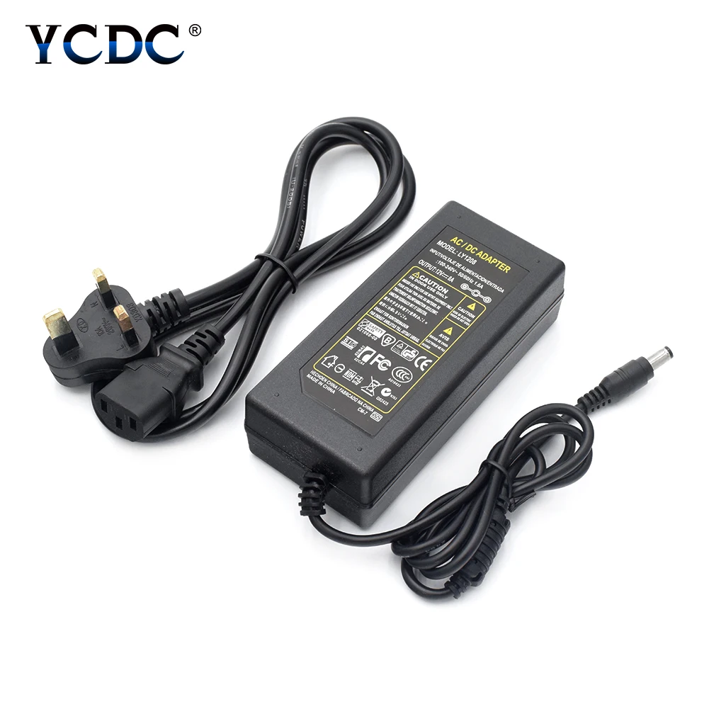 В виде бабочек, новинка, 12V 8A AC адаптер конвертер DC Питание Зарядное устройство EU/UK/AU/штепсельная вилка американского стандарта 5,5 мм X 2,1 мм для светодиодные ленты светильник Cctv Камера фрезерный станок