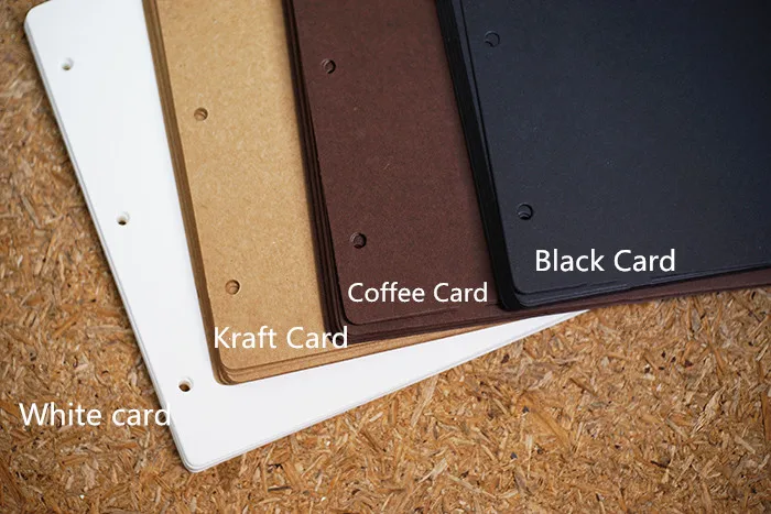 3 отверстия 26*25 см квадратная упаковочная черно-белая крафт-бумага кофейная паста тип карты для Diy фотоальбома добавление внутри страниц, 25 листов/комплект