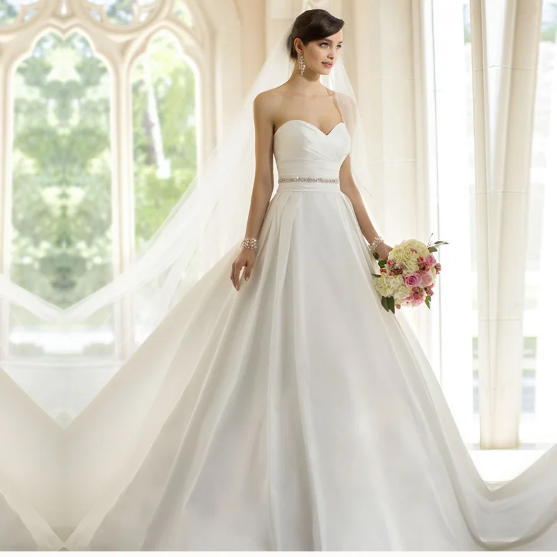Vestidos De Novia Wedding Dress 2015 Latest Design Sweetheart Empire