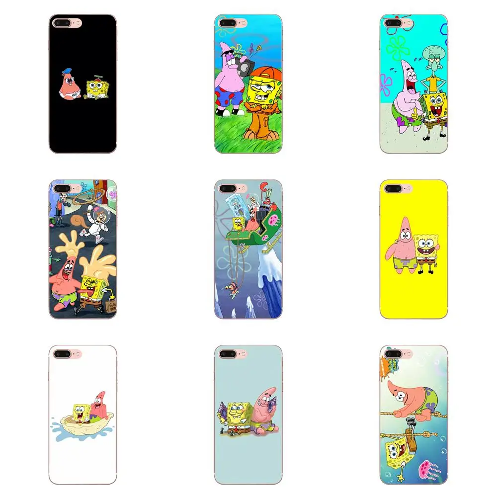 

For Galaxy J1 J2 J3 J330 J4 J5 J6 J7 J730 J8 2015 2016 2017 2018 mini Pro Soft Fashion Cover Case Spongebob And Patrick Cartoon