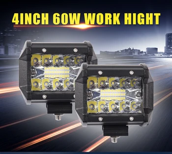 

Crbrillar 4 Inch 7inch 120W LED Worklight 3-Row Spot Flood Combo Auto Led Light Bar For ATV Lada Niva 4x4 Boat Led Bar 12V 24V