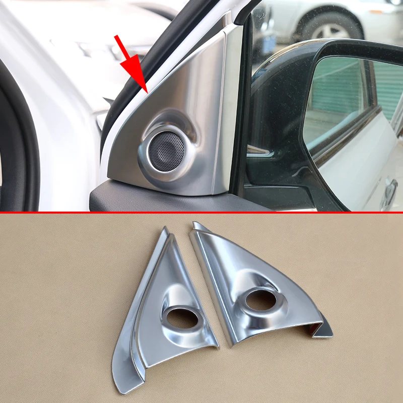 Плоский матовый серебристый для 2013-2018 Mitsubishi Outlander внутренняя Колонка A-Pillar Speaker 2