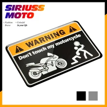 3D Предупреждение не прикасайтесь мой Мотоцикл Танк наклейки чехол для Универсальный Kawasaki Yamaha Honda Suzuki KTM Ducati