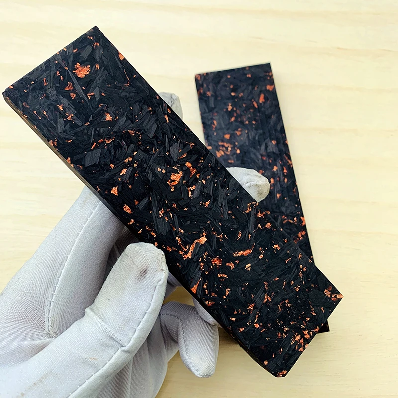 

Shred Carbon Fiber-Rose Gold DIY Knife handle Material make knife handle Carbon Fiber Material