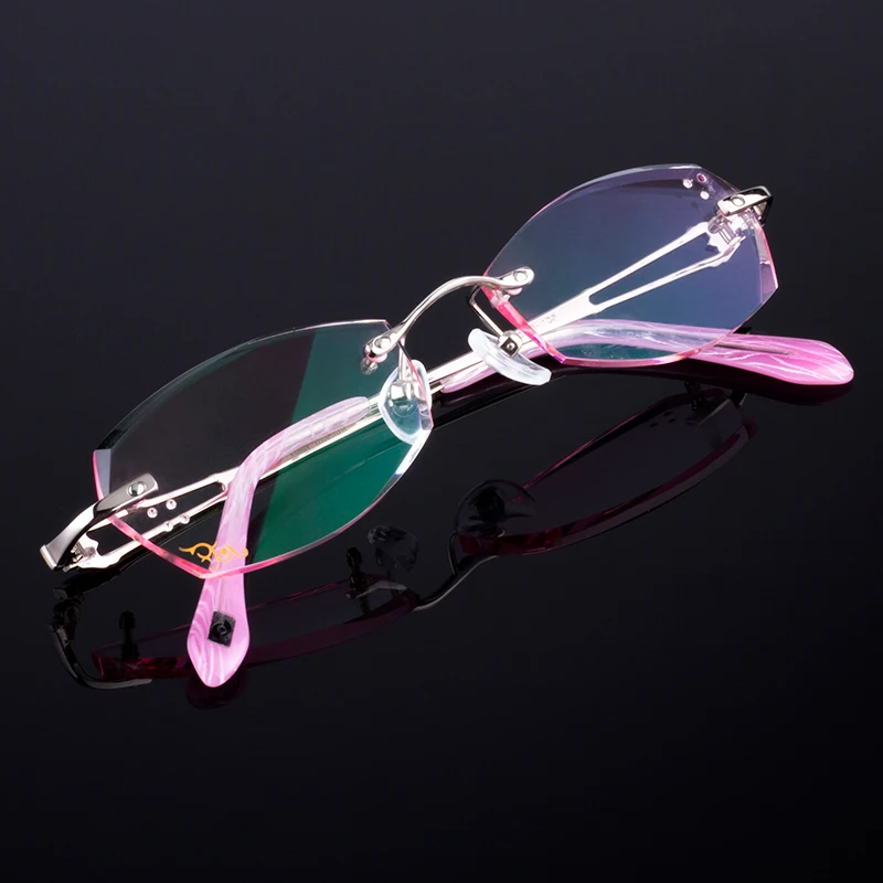 BAONONG Z5809 High Quality Diamond Edge Cutting Rimless Eyeglasses