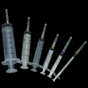

5PCS 1-60ML Slim Injection Nutrient Syringe Solute Mixture Ink Cartridge Epoxy Resin Syringe With Cover Measuring