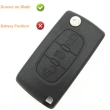 Uncut 3 кнопки Замена крышки автомобиля флип пустой ключ для peugeot Key 307 407 207 оболочки ключа с пазами на лезвие без батареи части