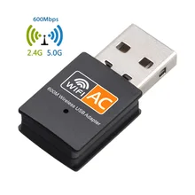 600 Мбит/с USB WiFi адаптер двухдиапазонный 2,4G/5.G AC Беспроводная Ethernet Сетевая карта USB Wifi ключ wifi приемник 802.11ac