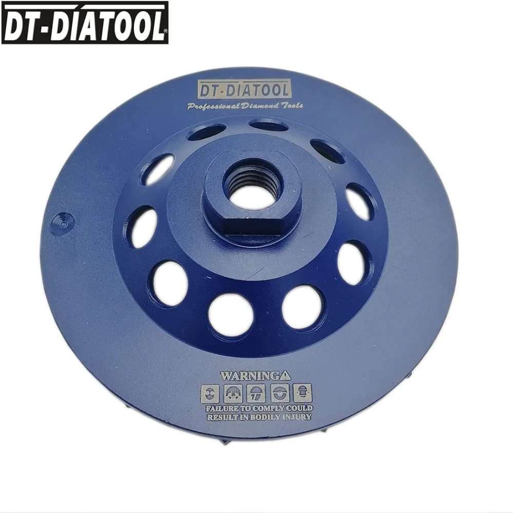 DT-DIATOOL 1 шт. диаметр 100/115/125/180 мм Алмазный Сегментированная турбина Cup шлифовальные круги для бетона Гранит с M14 или 5/8-11 нить