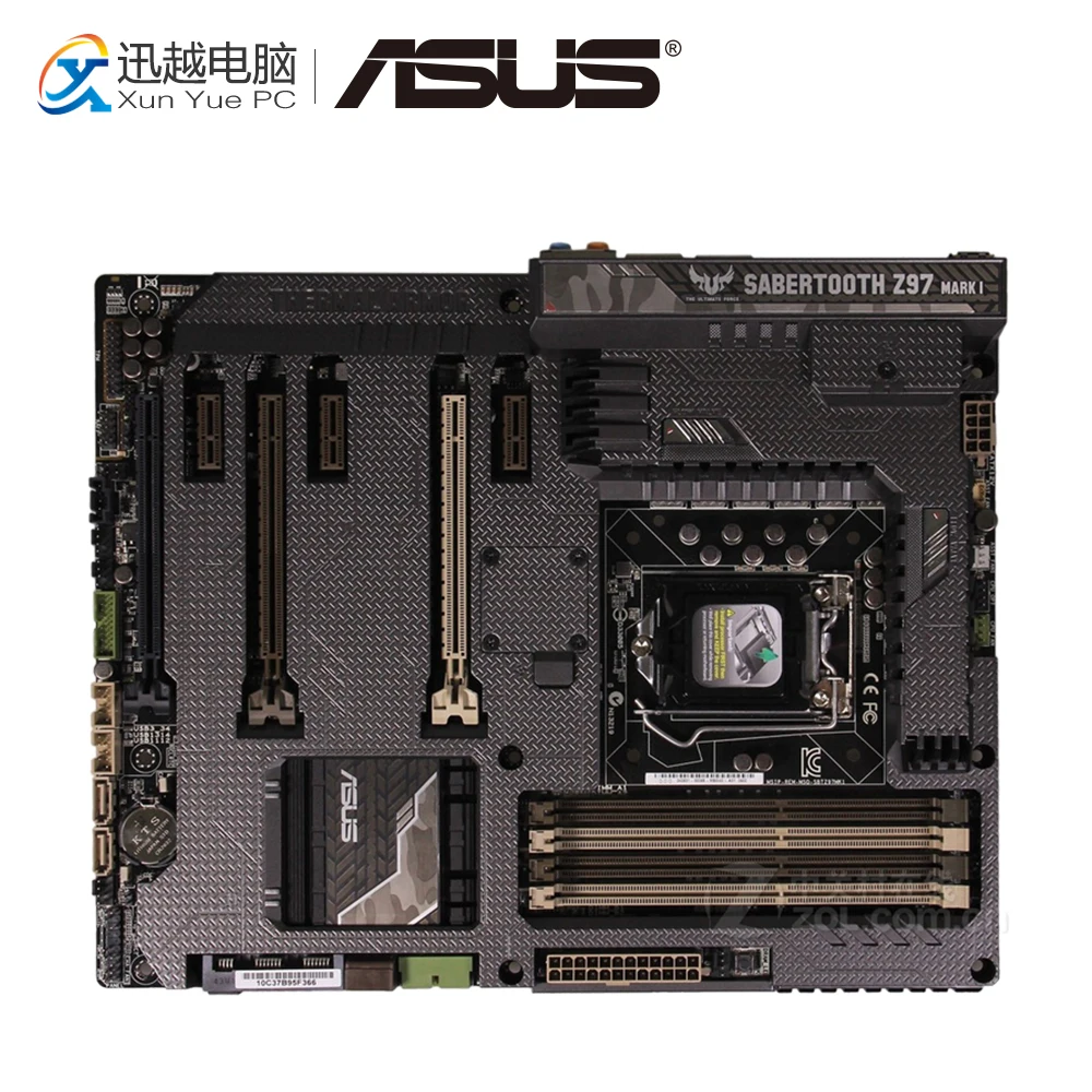 

Asus SABERTOOTH Z97 MARK 1 Desktop Motherboard Z97 Socket LGA 1150 For Core i7 i5 i3 DDR3 32G USB3.0 ATX Original Used Mainboard