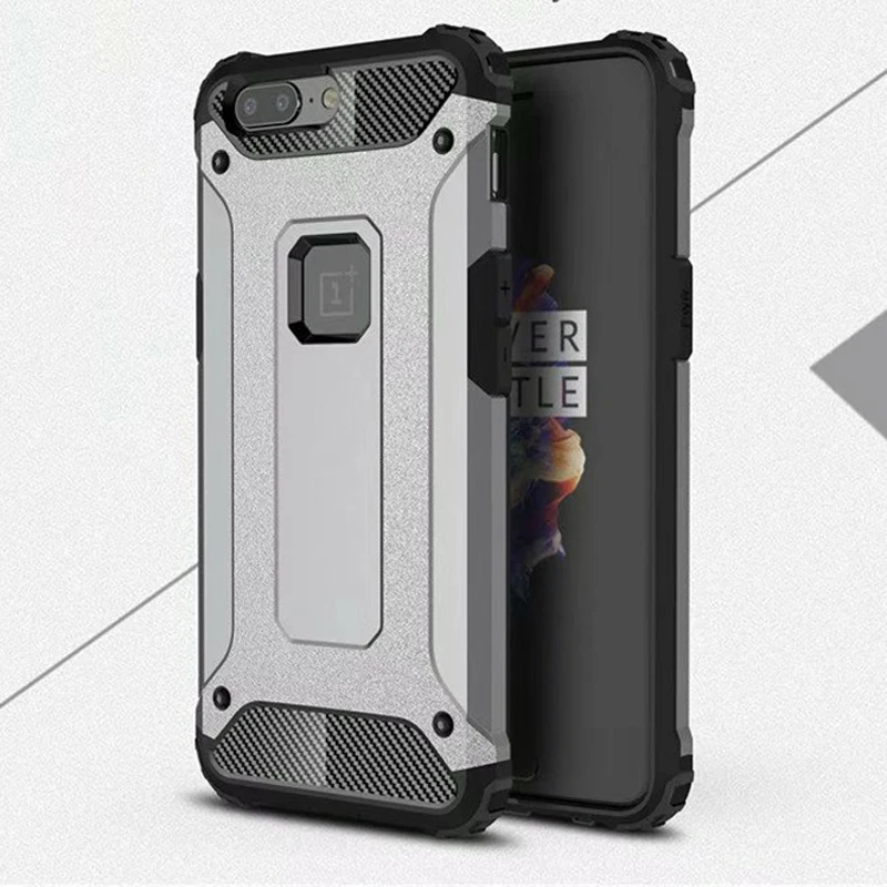 

Soft Silicon + PC Hard Armor Anti-knock Back Cover Case For Oneplus 5 ( One Plus 5 Cases )