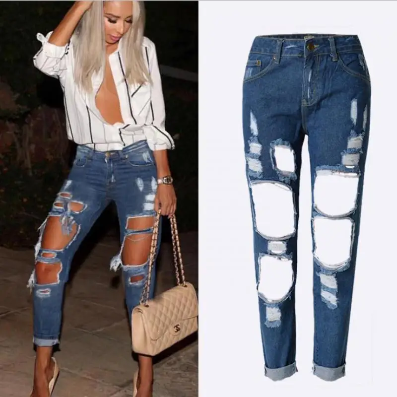 Popular High Waist Baggy-Buy Cheap High Waist Baggy Lots From Ripped Jeans For Women High Waist Jeans Women Jeans Baggy Boyfriend Pants 2016 Spring Summer Denim - Popular High Waist Baggy-Buy Cheap High Waist Baggy Lots From