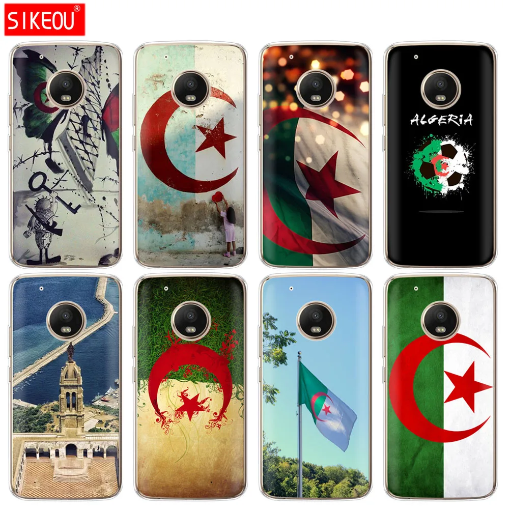silicone case phone cover For Motorola Moto G6 G5 G5S Z2 Z3 PLAY PLUS X4 E4 E5 C Algeria Flag | Мобильные телефоны и
