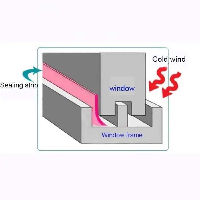 1 piece self-adhesive sealing strip 1M silicone door and window weatherproof and dustproof strip widely used in framele LAD-sale