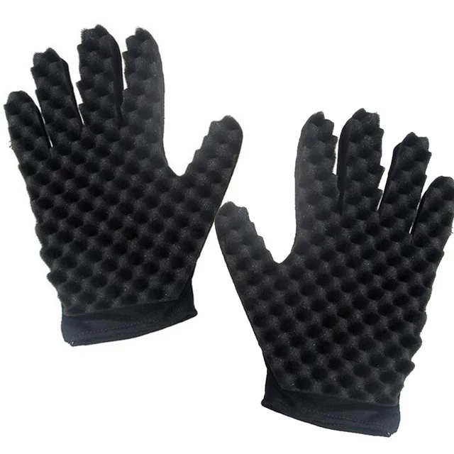 Magic Curl Hair Sponge Gloves for Barbers Wave Twist Brush Gloves