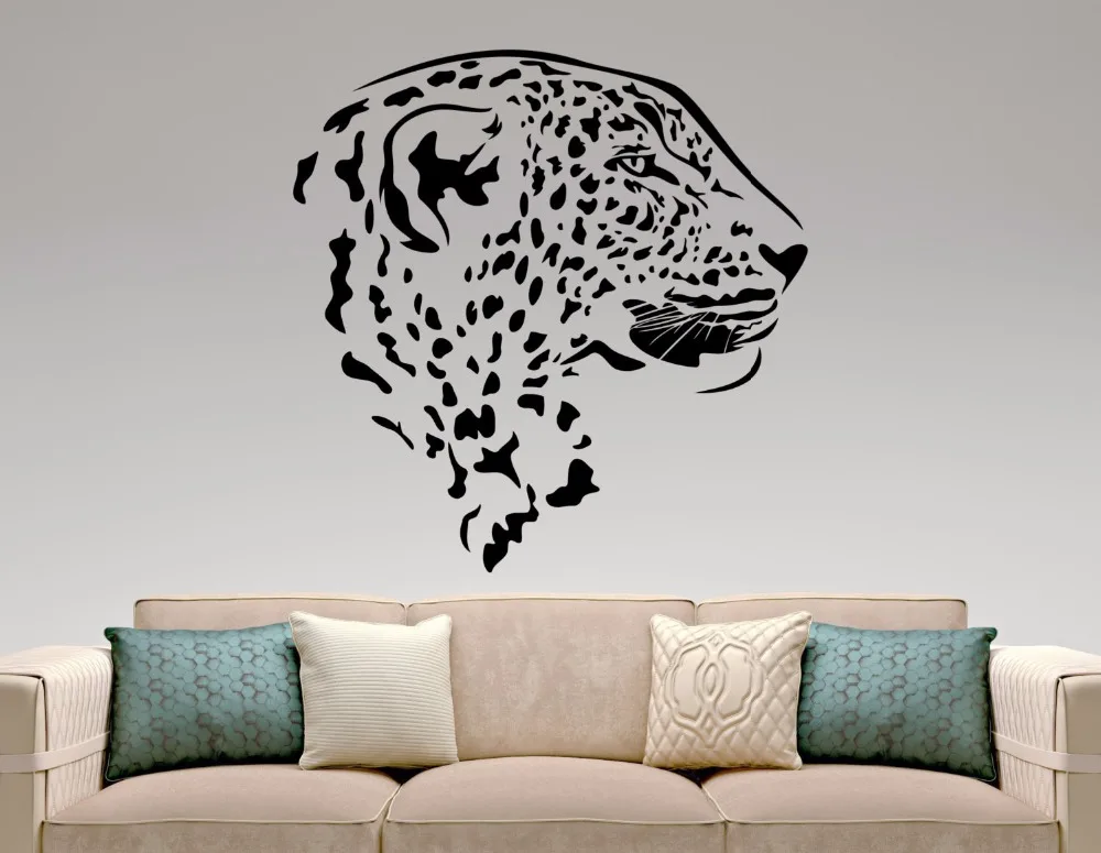 Leopard Wall Sticker Wild Animal Wall Decal Art Kids Room Decor Living