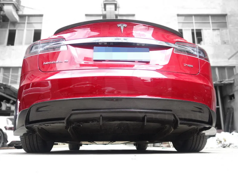 2012-2015 Tesla Model S Revozport R-Zentric Style Rear Diffuser CF (12)