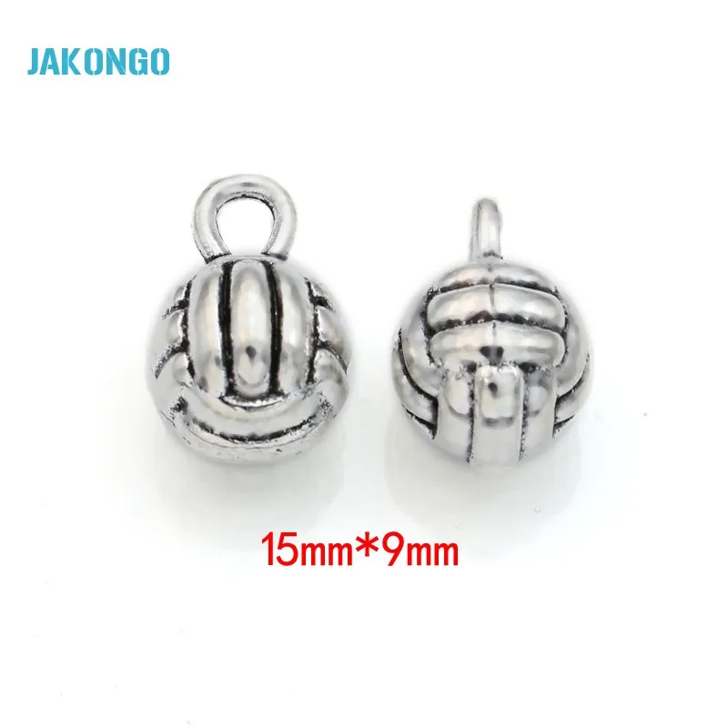 5 шт. тибетские посеребренные 3D Подвески для футбола баскетбола волейбола