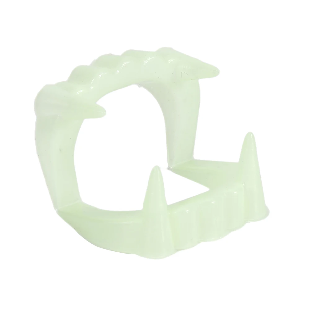 

10pcs Teeth Halloween Costume Fang Fangs Glow in the Dark Vampire Fluorescent Teeth